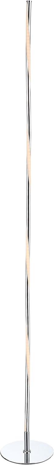 Tall Chrome LED Integrated Arc Floor Lamp
