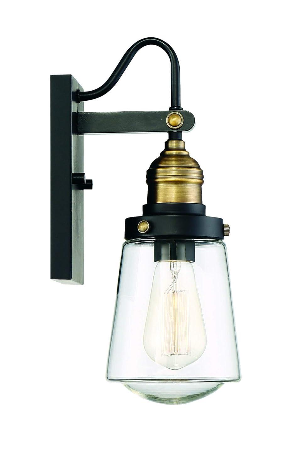Savoy House Exterior Collections 1 - Light Wall Light in  Vintage Black/Warm Brass