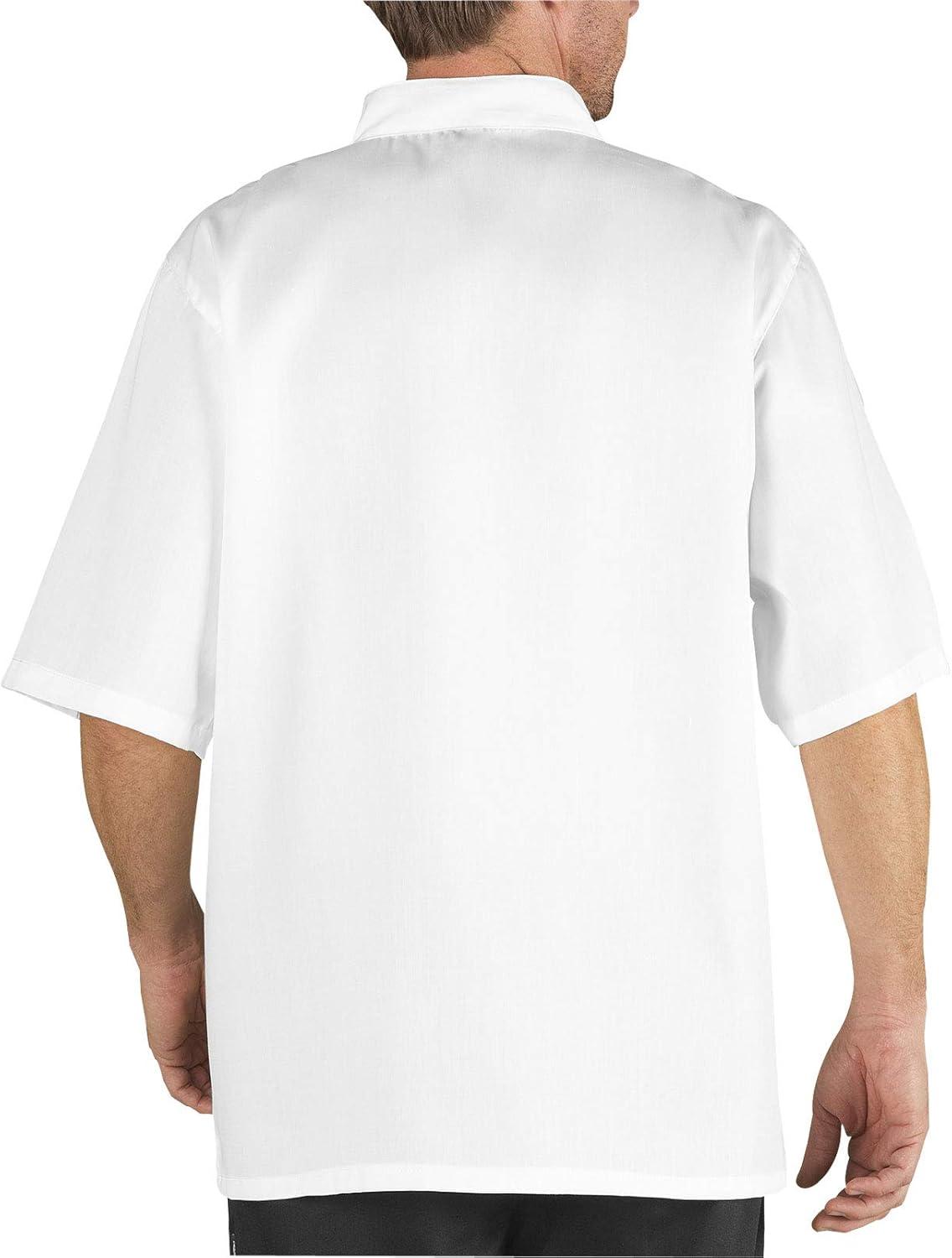 Men's White Short Sleeve Button Chef Coat