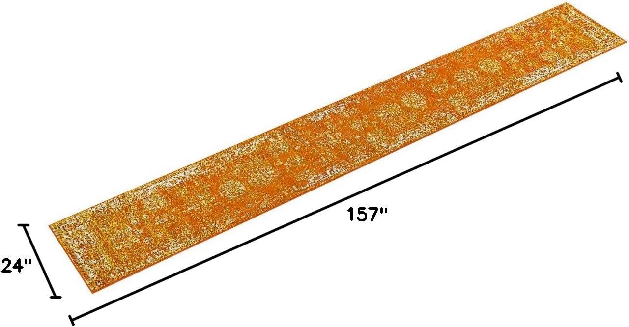 Unique Loom 2' 0 x 13' 0 Sofia Casino Orange Area Rug