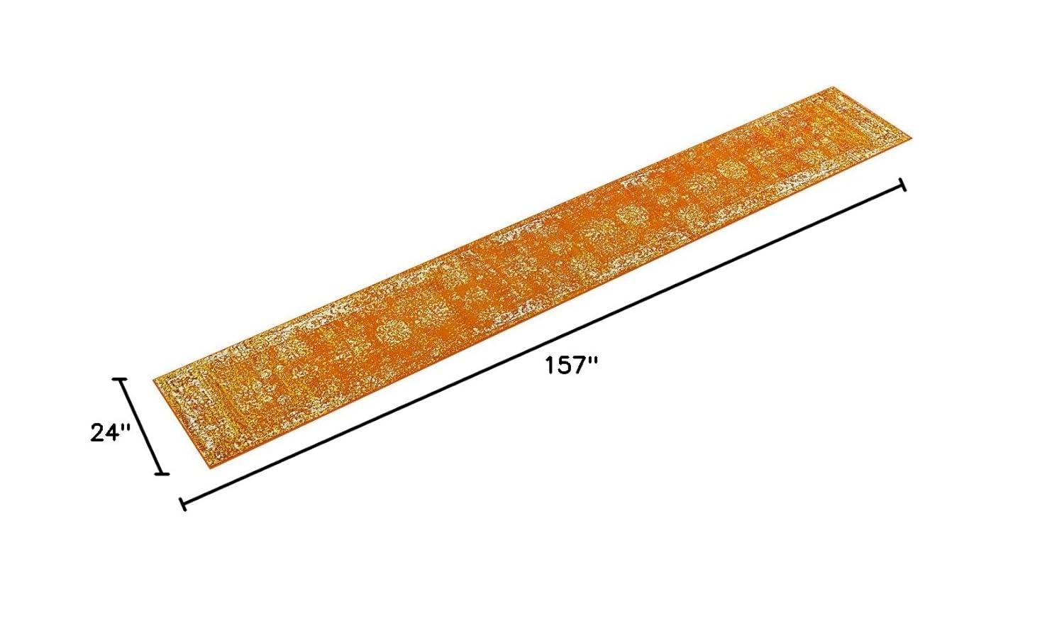 Unique Loom 2' 0 x 13' 0 Sofia Casino Orange Area Rug