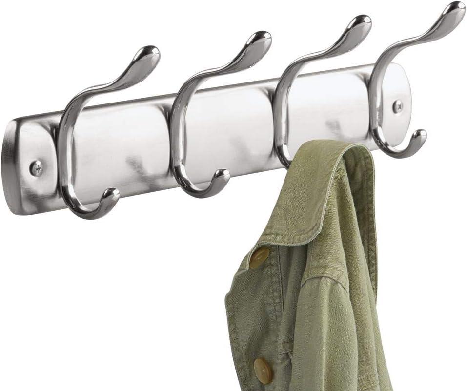 Bruschia Metal Wall 4 - Hook Wall Mounted Coat Rack