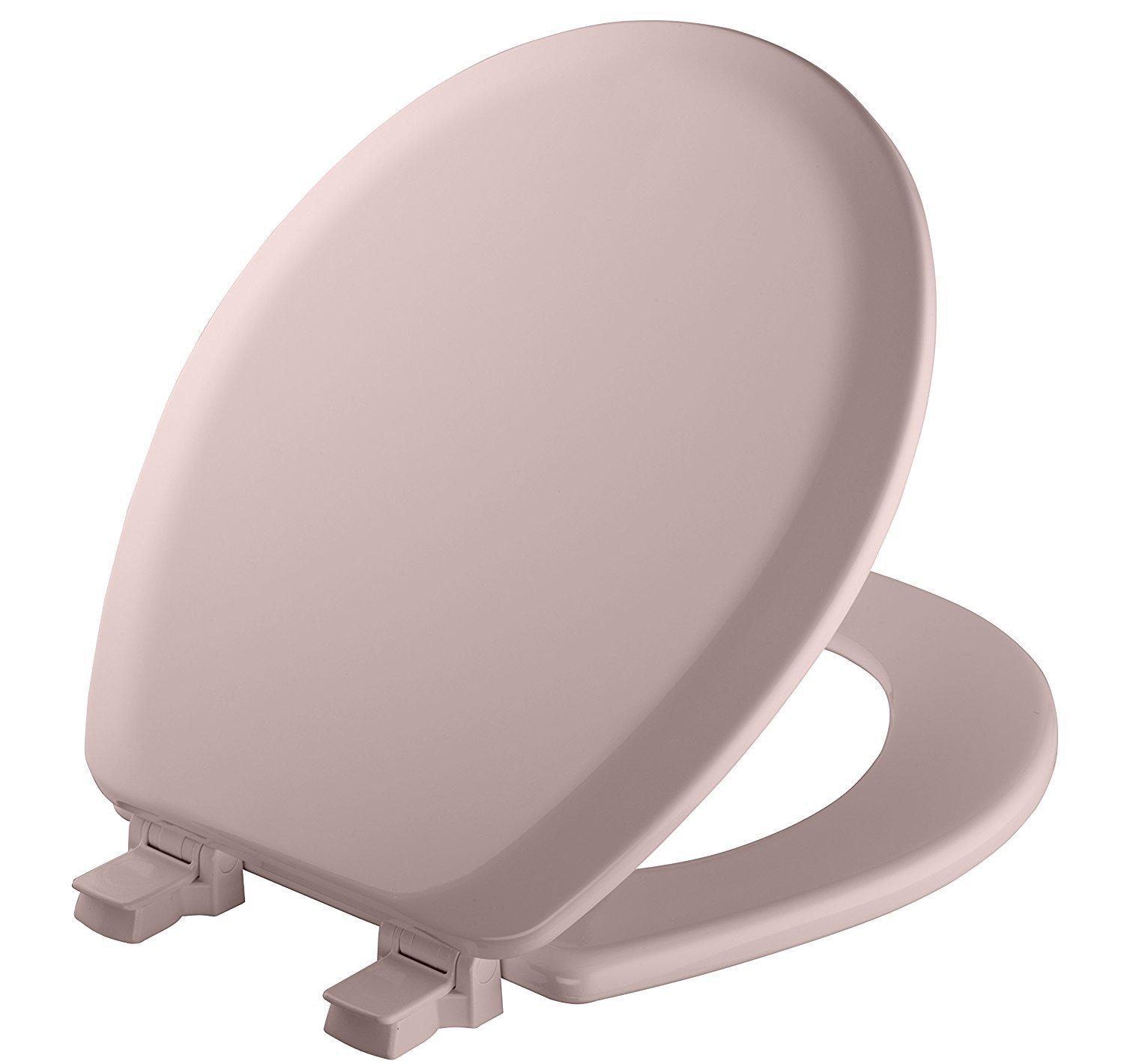 Cameron 41EC Wood Toilet Seat, Never Loosens and Easily Removes for Cleaning, ROUND