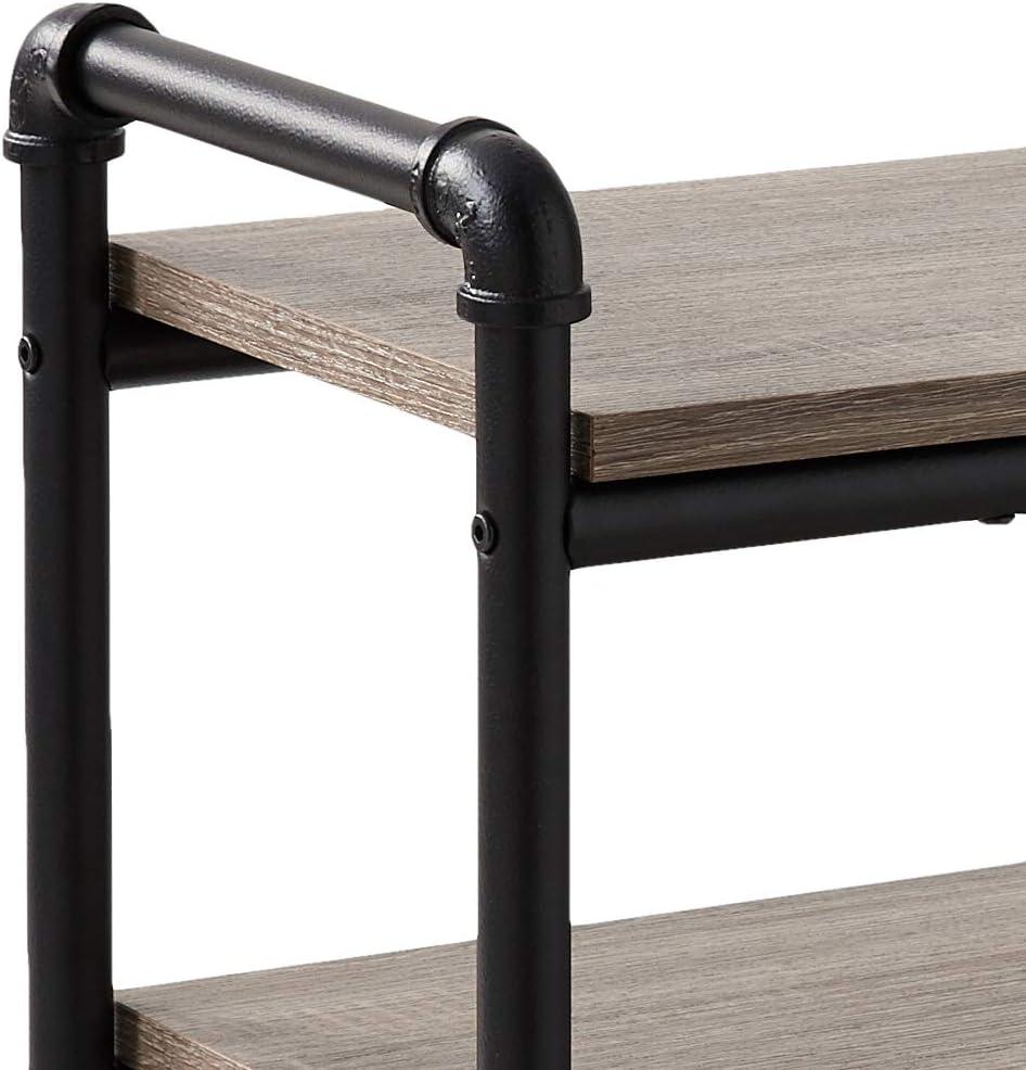 Organize It All 3 Tier Pipe Line Freestanding Bathroom Storage Shelf Unit