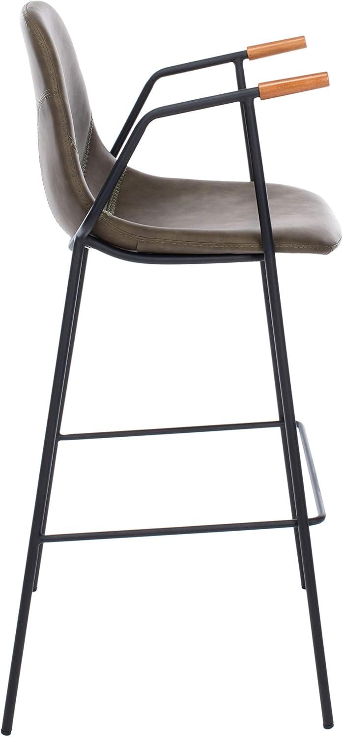 Chaliah Upholstered 30'' Counter Stool with Metal Frame