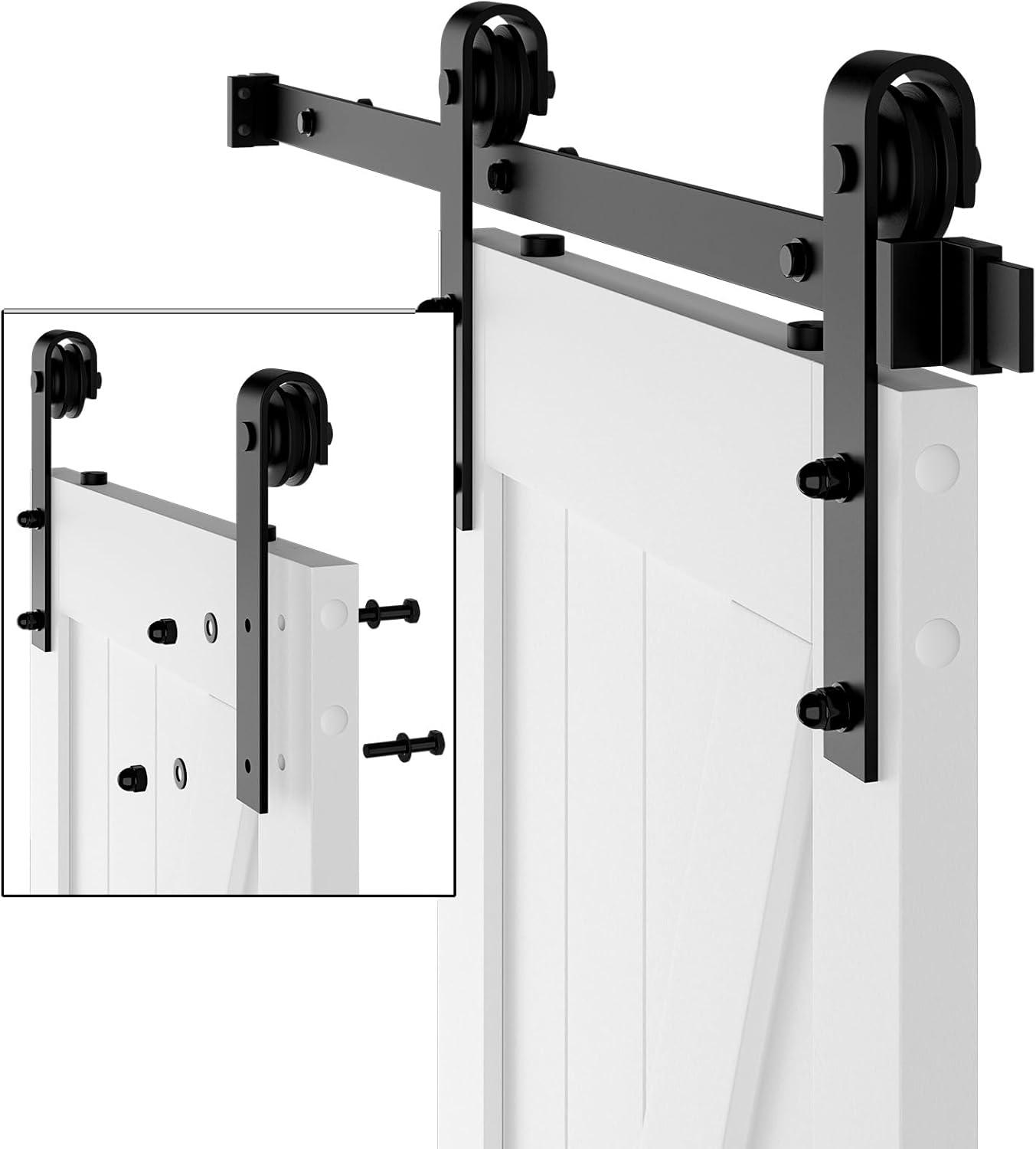 24'' x 84'' White Solid Wood K-Frame Barn Door Kit