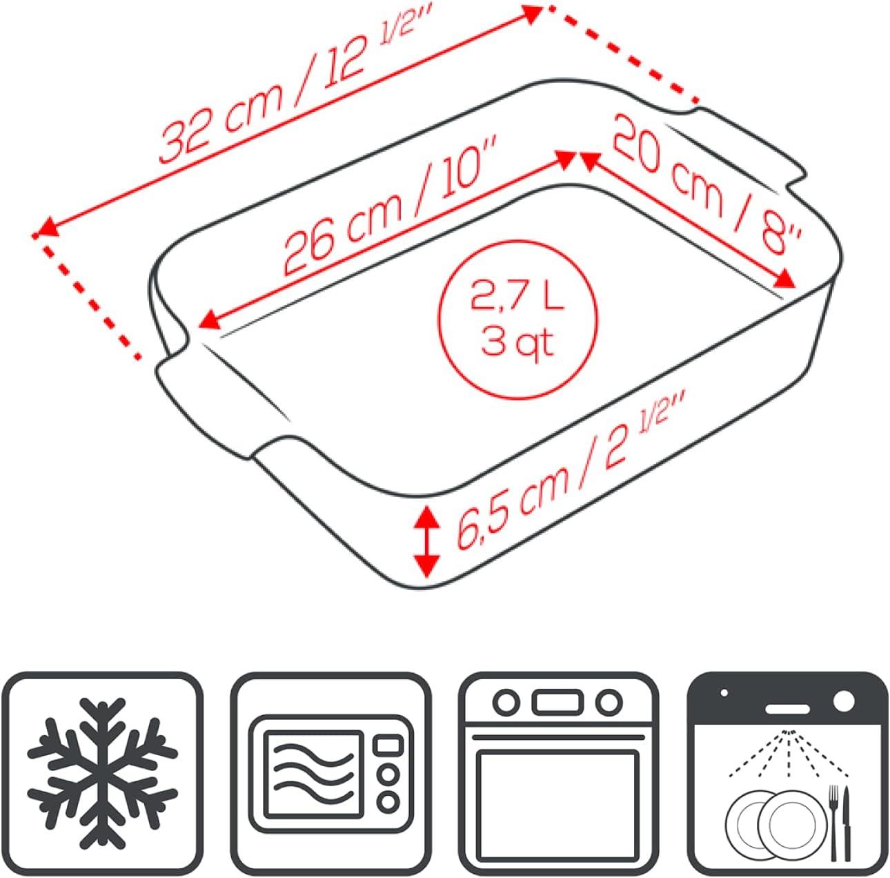 Ecru Ceramic Rectangular Baking Dish, 14 x 9 Inch