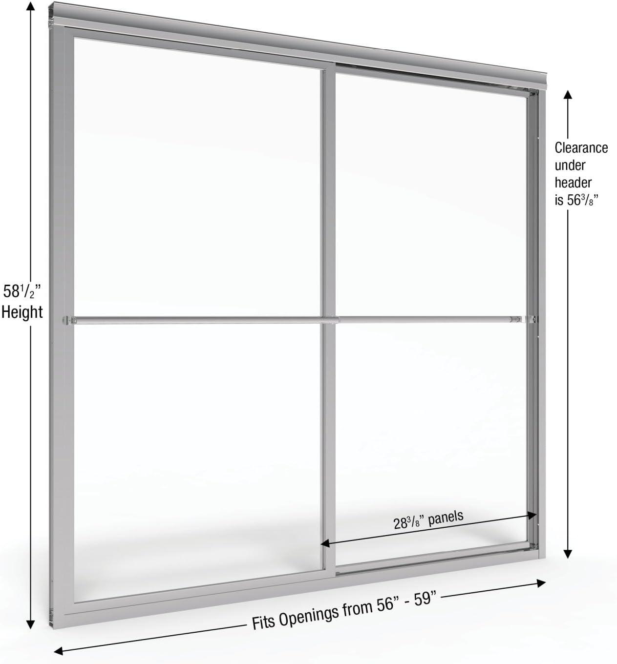 Deluxe 56"W x 58.5" H Framed Tub Door