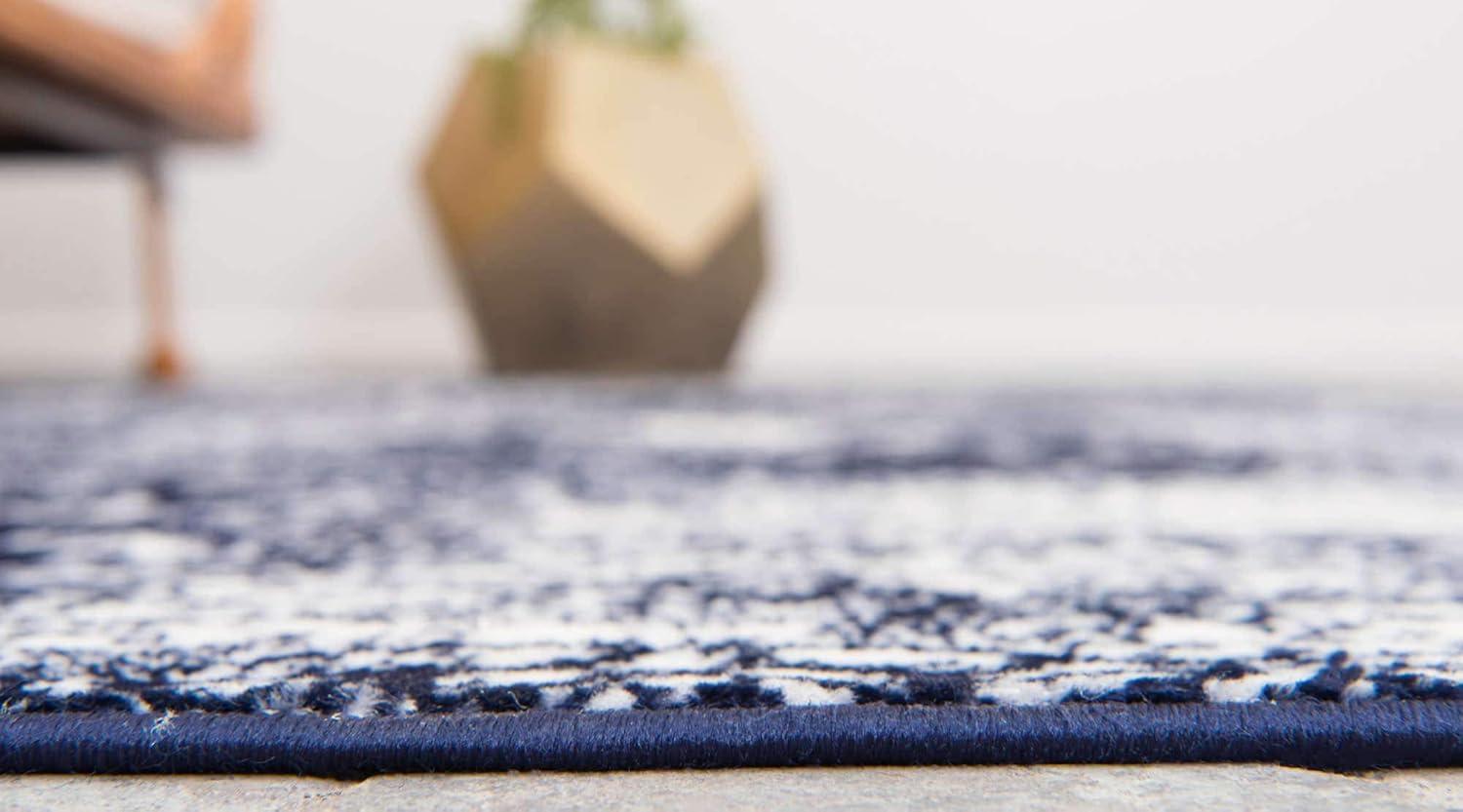 Unique Loom 4' 0 x 6' 0 Sofia Grand Navy Blue Area Rug