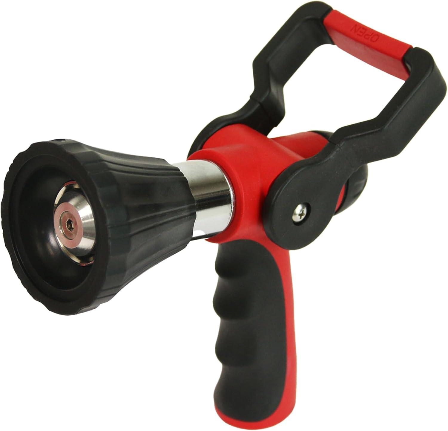 Red and Black Ergonomic Fireman Spray Nozzle