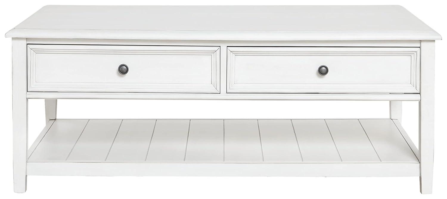 Signature Design by Ashley Contemporary Kanwyn Coffee Table, Whitewash
