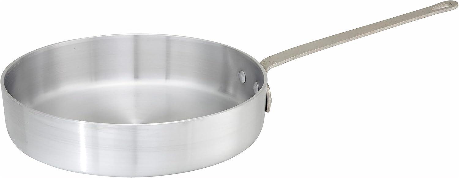 Professional 5 Quart Silver Aluminum Saute Pan