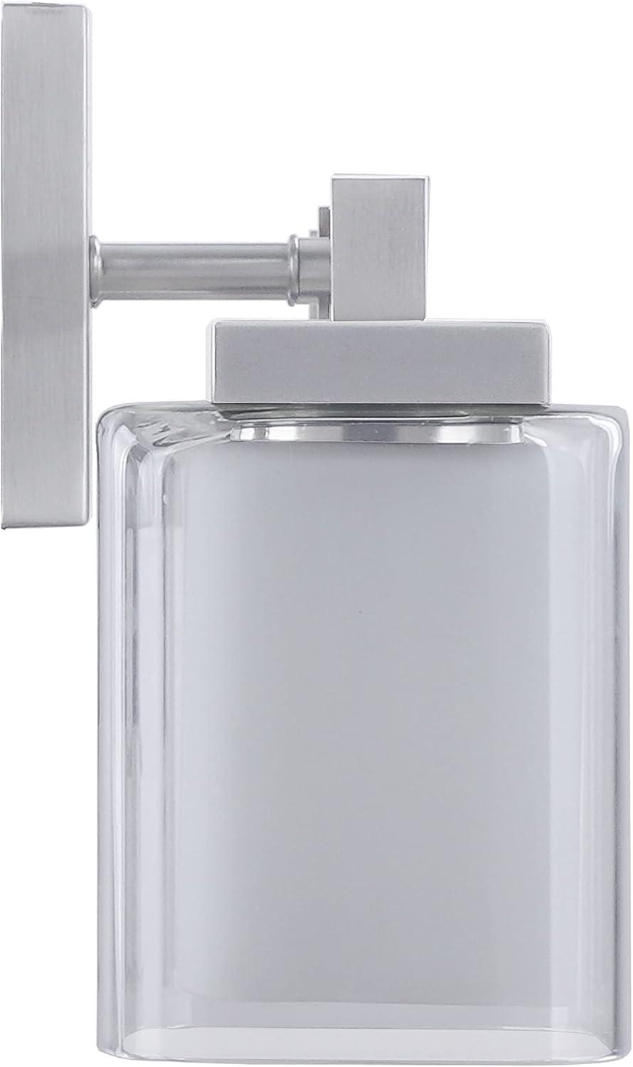 Aspen Creative 62327, Bathroom Vanity 3 Lights Fixture 24"W x 9"H x 5-3/4"E. Satin Nickel Finish, Bulb Not Included