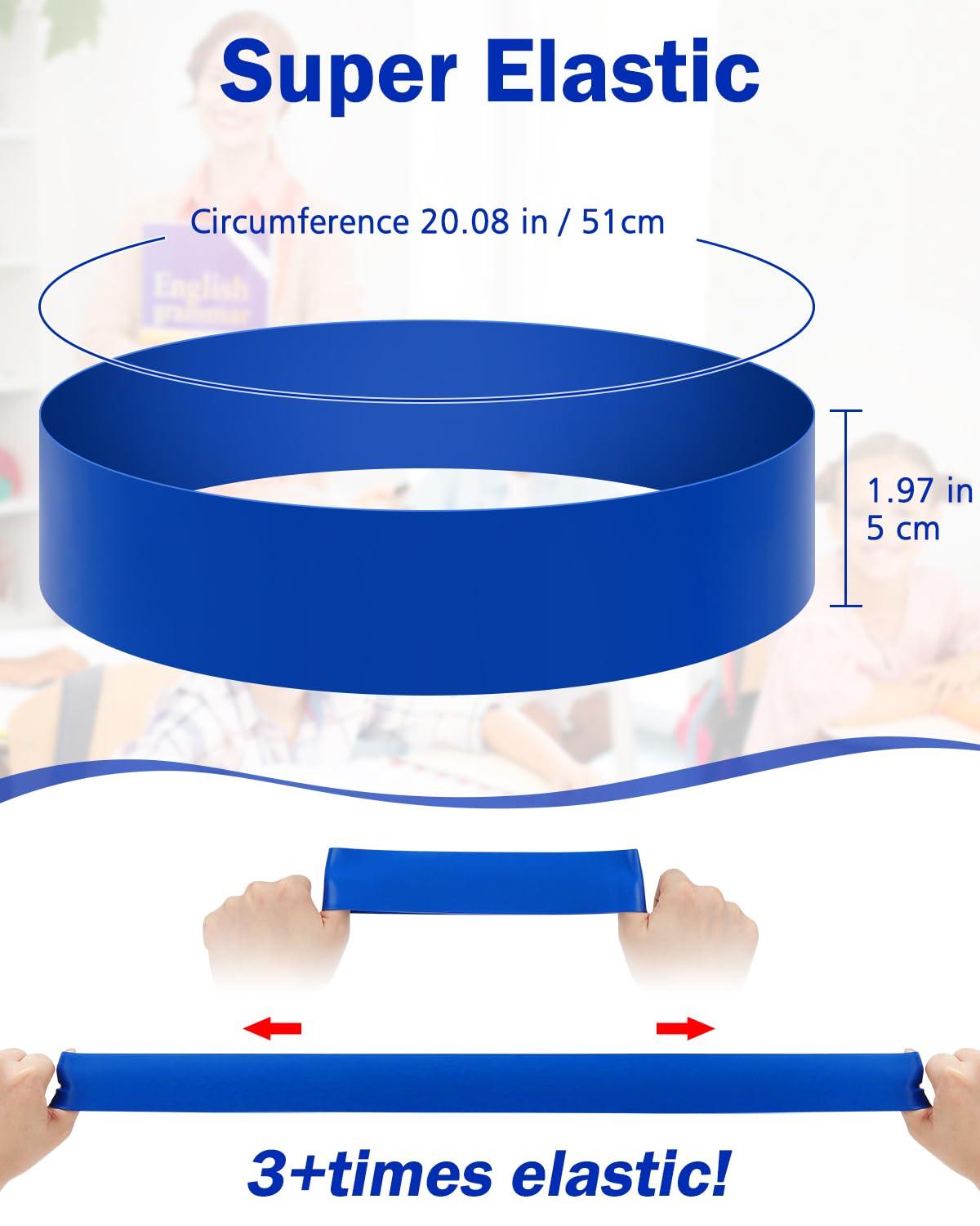 10 Pack Chair Bands for Kids with Fidgety Feet, Classroom Must Haves, Flexible Seating Chair Bands for Sensory Focus, Fidget ADHD Autism School Desks Supplies (Blue)