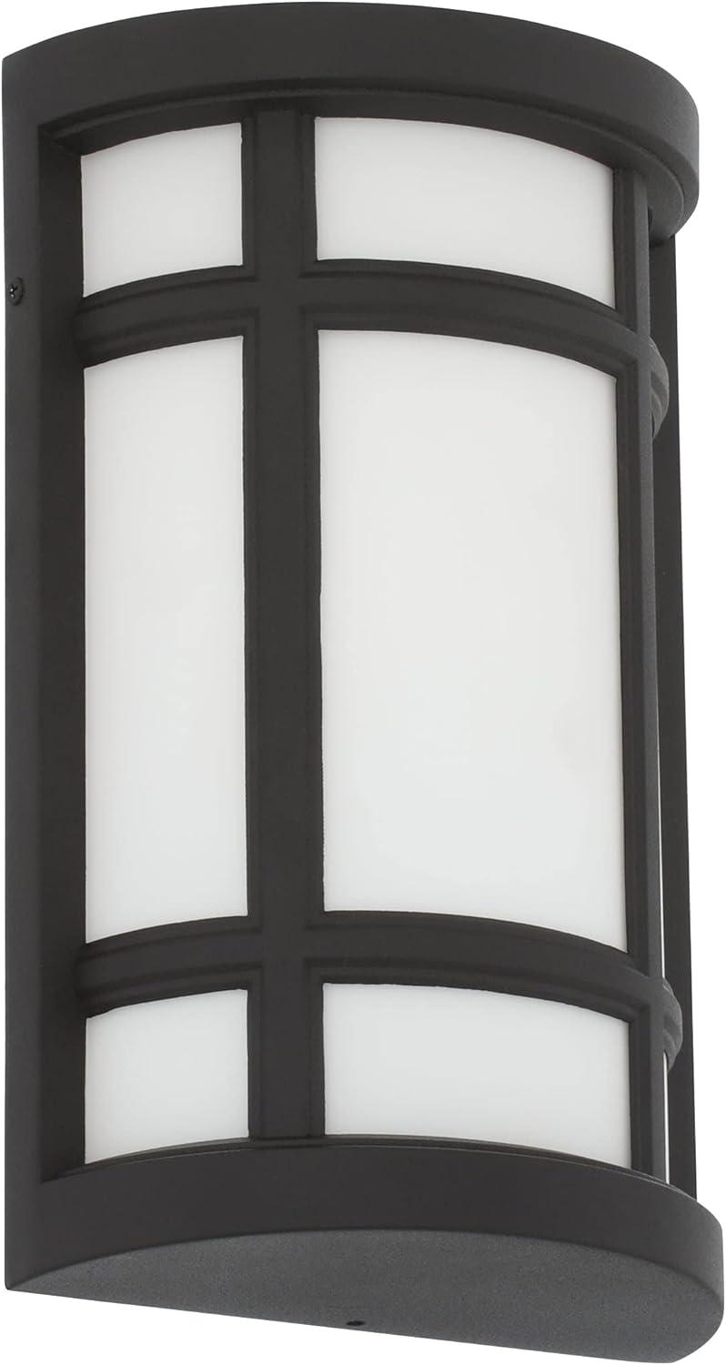 Matte Black Opal Glass 13" Wall Sconce