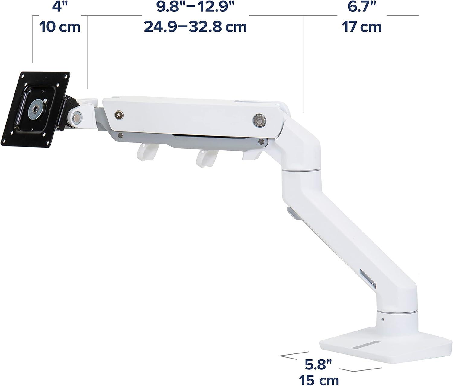 Ergotron HX Ultrawide Monitor Arm Desk Mount with HD Pivot Bright White