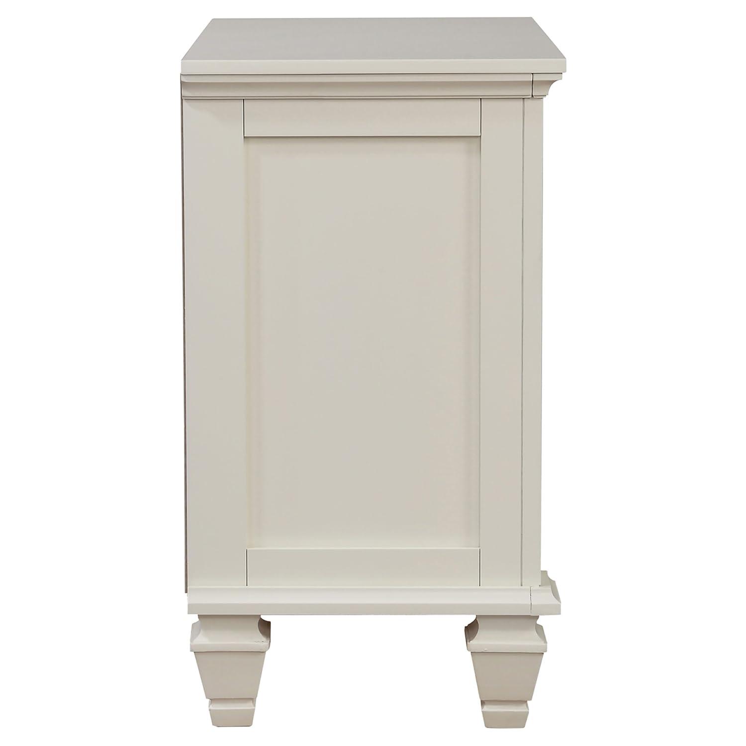 Coaster Sandy Beach Coastal 3-Drawer Wood Nightstand in White