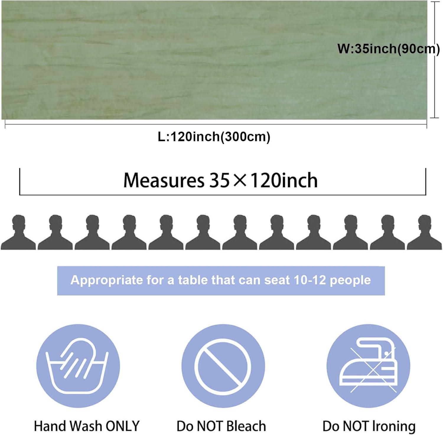 Mint Green Cheesecloth Table Runner 6 Pack 35" Boho Gauze Runner 120 inches Long Tablecloth Runner Rustic Sheer Fabric Bulk for Baby Shower Wedding Bridal Birthday Party Table Decorations