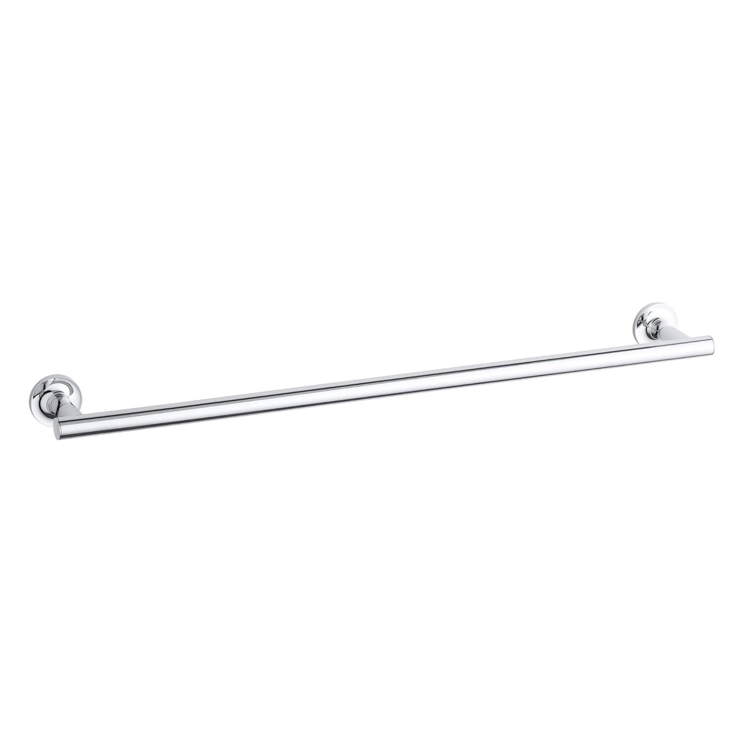 Purist® 24" Wall Mounted Round Towel Bar, Metal Wall-Mounted Towel Holder