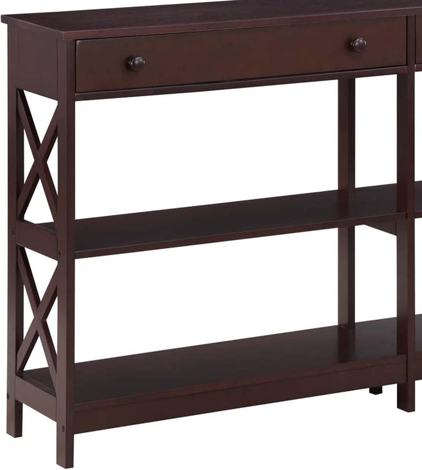 Convenience Concepts Oxford 2 Drawer 60 inch Console Table with Shelves