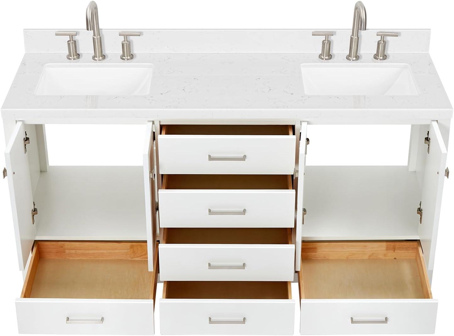 Ariel A055swqovo Cambridge 55" Free Standing Single Basin Vanity Set - White