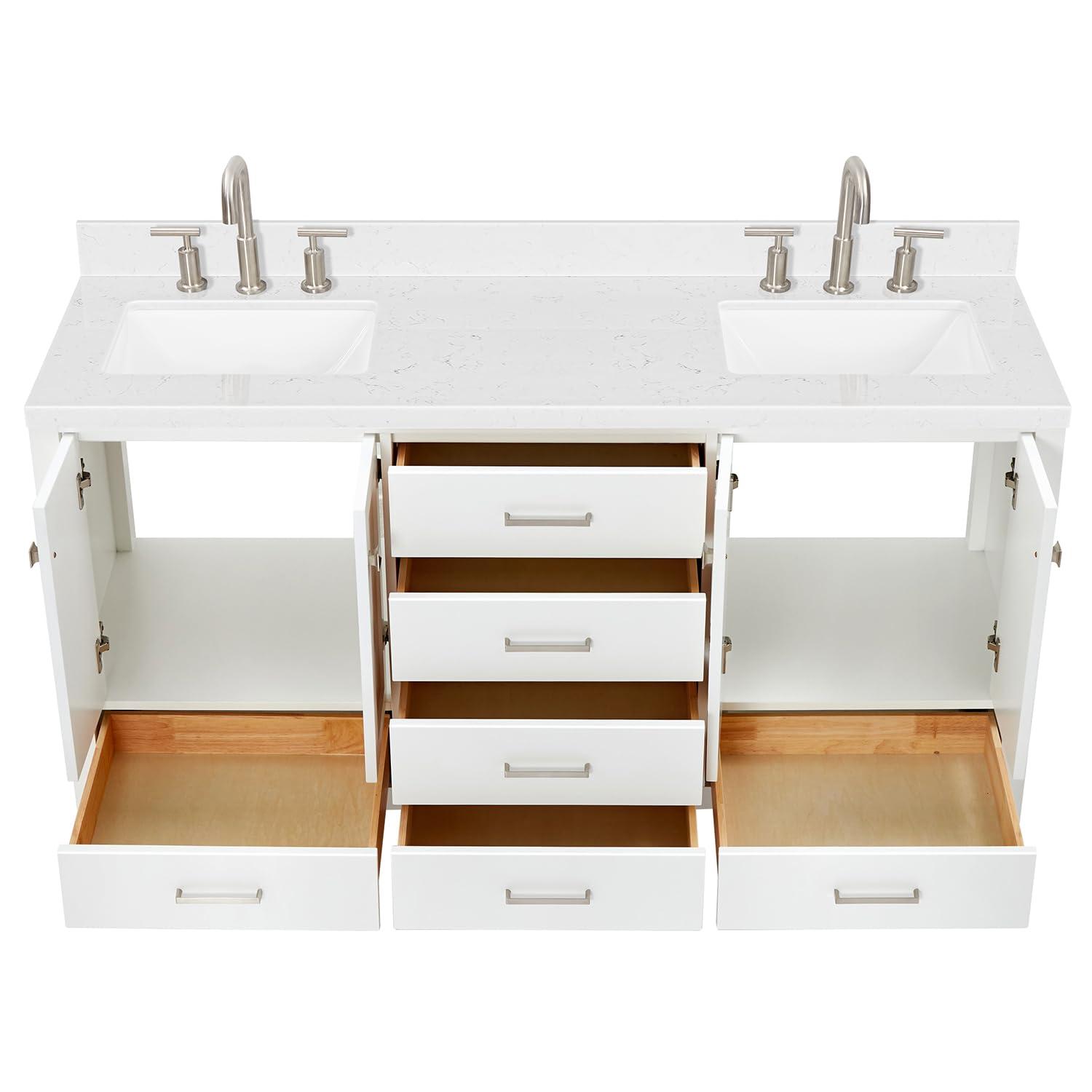 Ariel A055swqovo Cambridge 55" Free Standing Single Basin Vanity Set - White