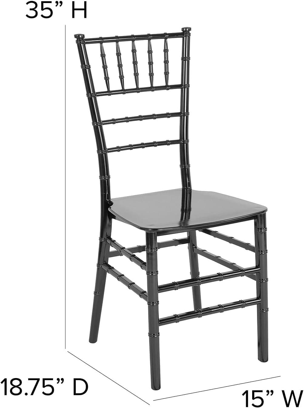 Flash Furniture 2 Pk. HERCULES Series Mahogany Resin Stacking Chiavari Chair