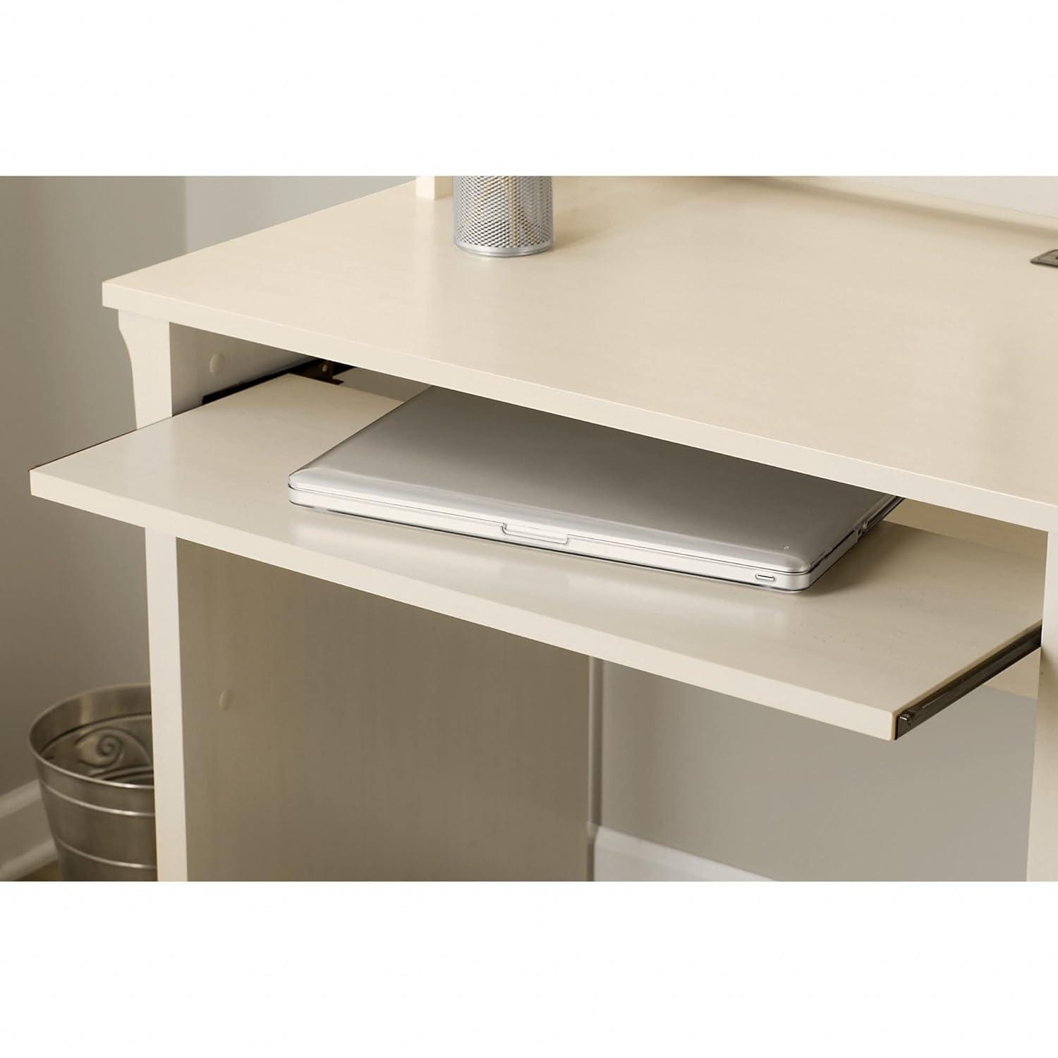 Bush Salinas Mission Desk 4-Piece Engineered Wood Office Suite in Antique White
