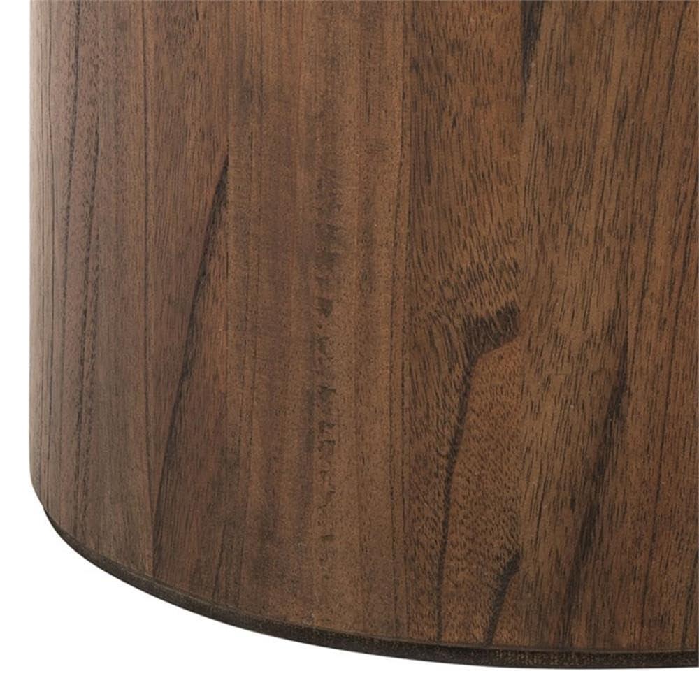 Devin Round Coffee Table - Dark Oak - Safavieh