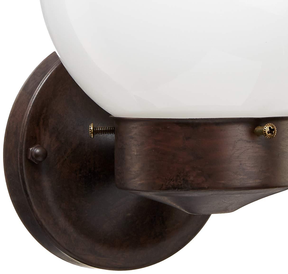 1 Light - 6" - Porch, Wall - With White Globe