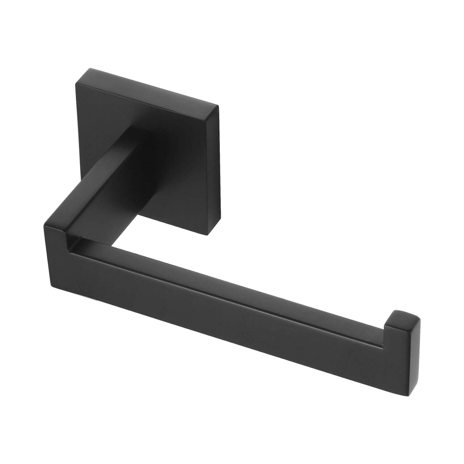 KOKOSIRI Black Toilet Paper Holders Bathroom Toilet Paper Roll Holder SUS304 Stainless Steel Contemporary Wall Mounted Matte Black B2003BK
