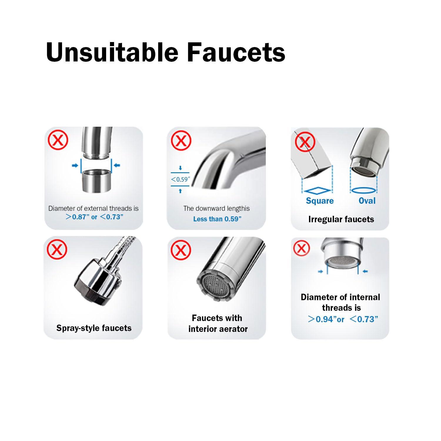 Frizzlife DS99 Dual Countertop Water Filter System, 8-Stage Stainless Steel Faucet Water Filtration System