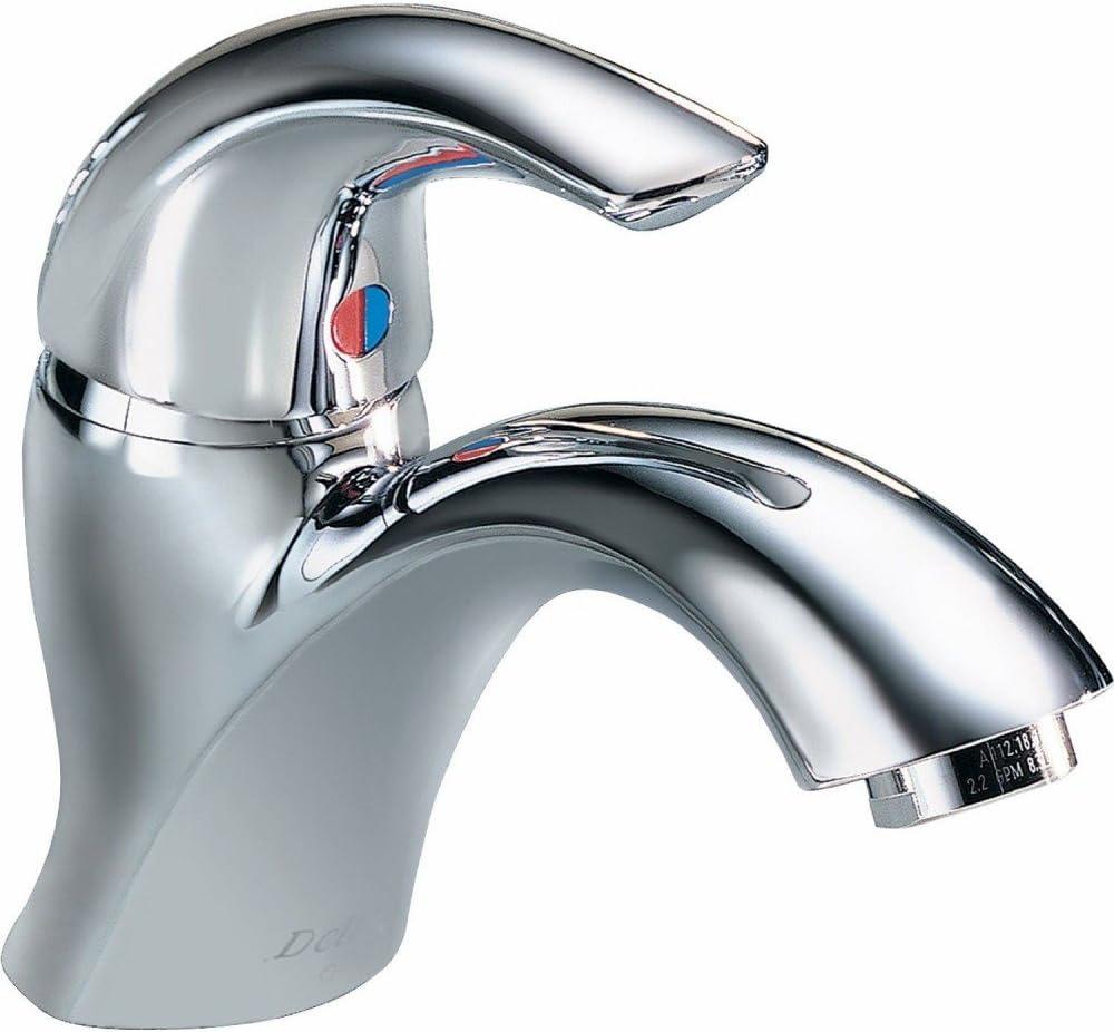 Delta Teck Series Chrome Single-Handle Deck-Mount Bathroom Faucet