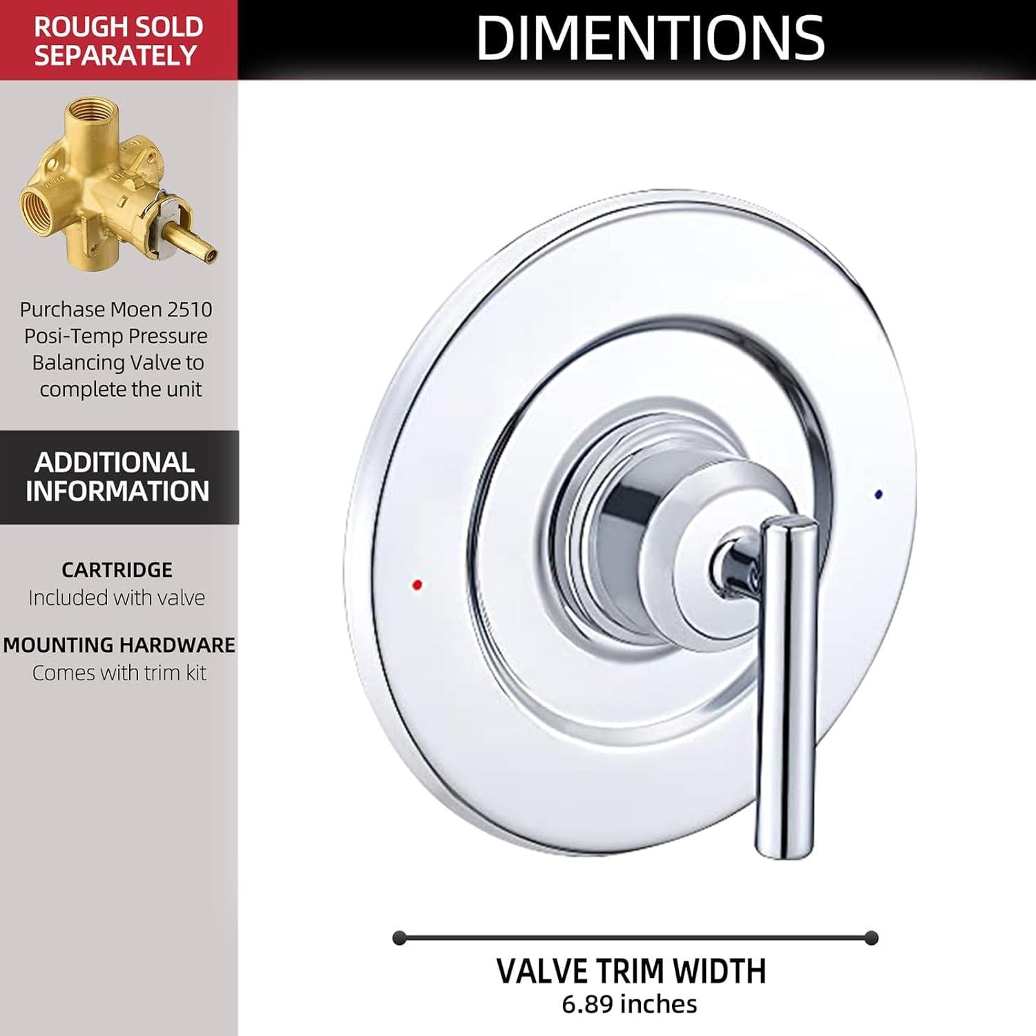 Gibson Pressure Balance Shower Faucet Trim with Lever Handle