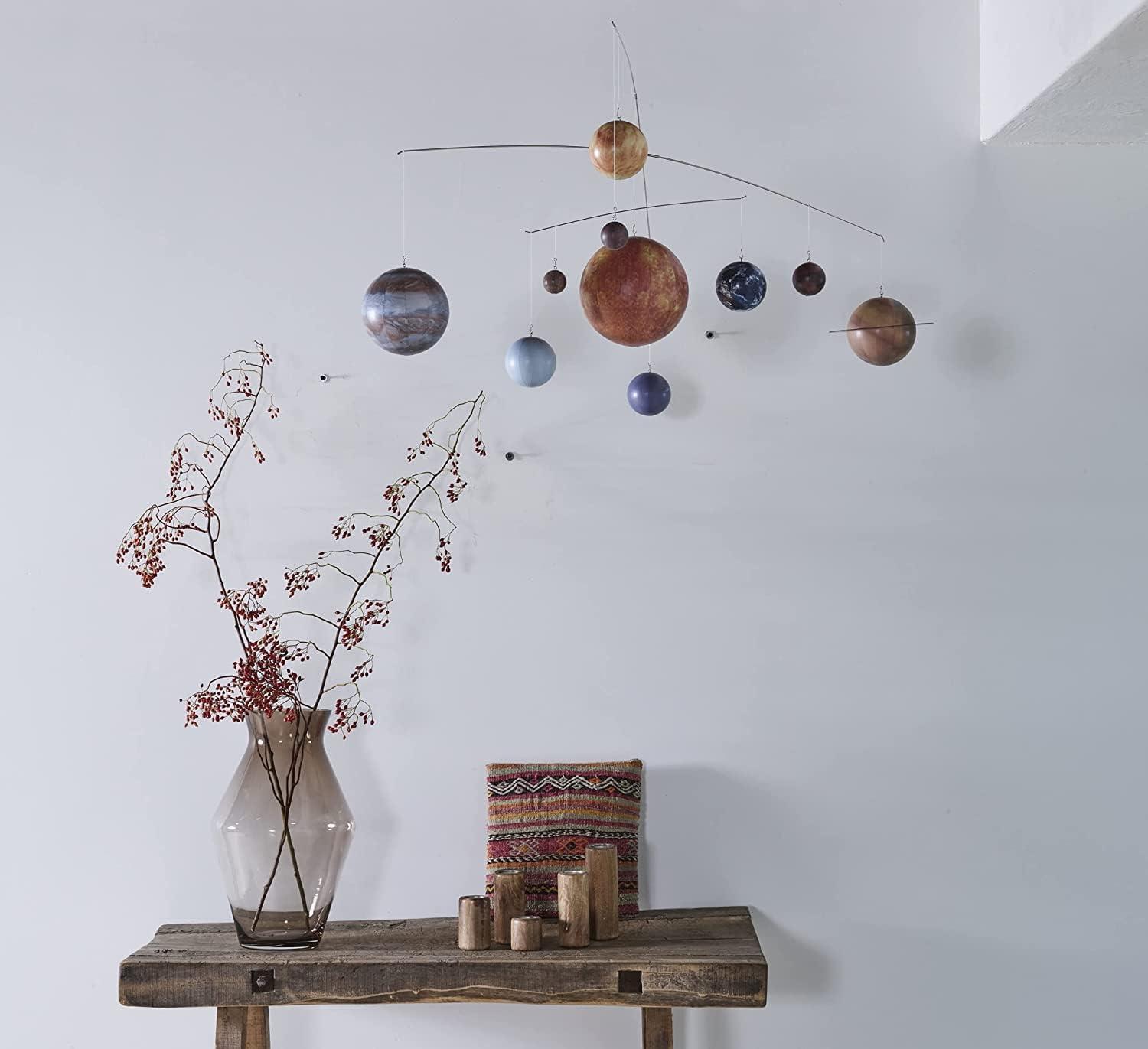 Multicolor Solar System Mobile with Educational Planets