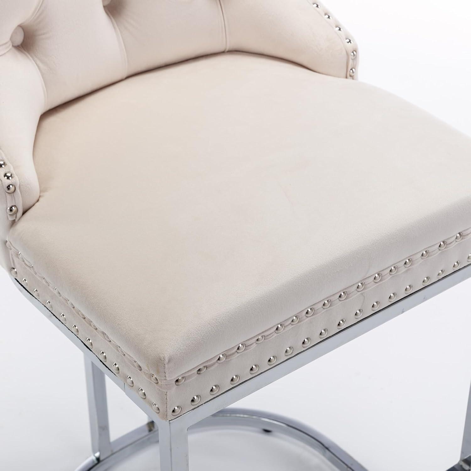 Jermon Upholstered Counter Stool with Metal Frame