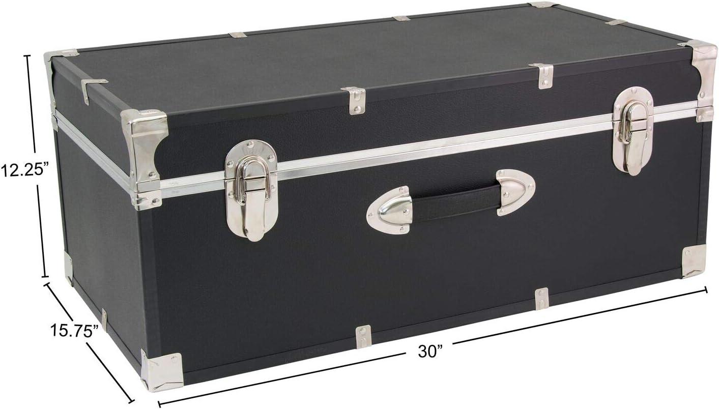 Seward Trunk 30" Storage Trunk, Black