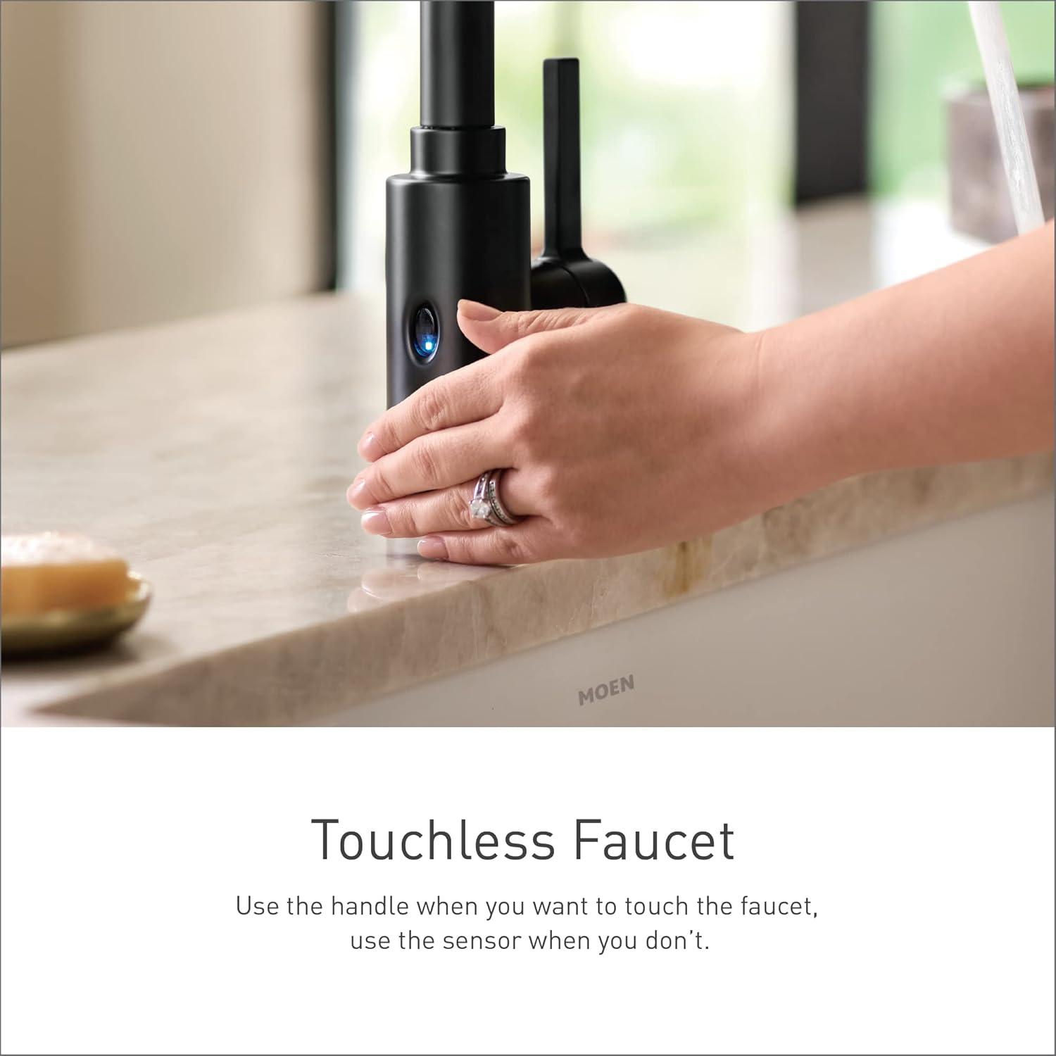 Chrome Single Handle Touchless Pull-Down Kitchen Faucet