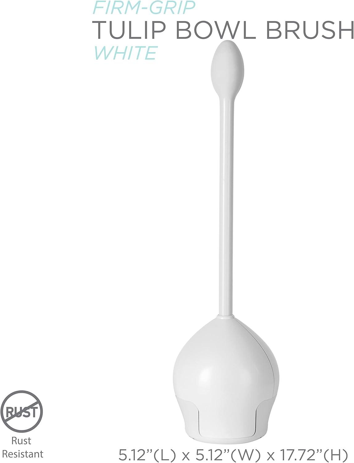 Bath Bliss Plastic Toilet Brush And Holder