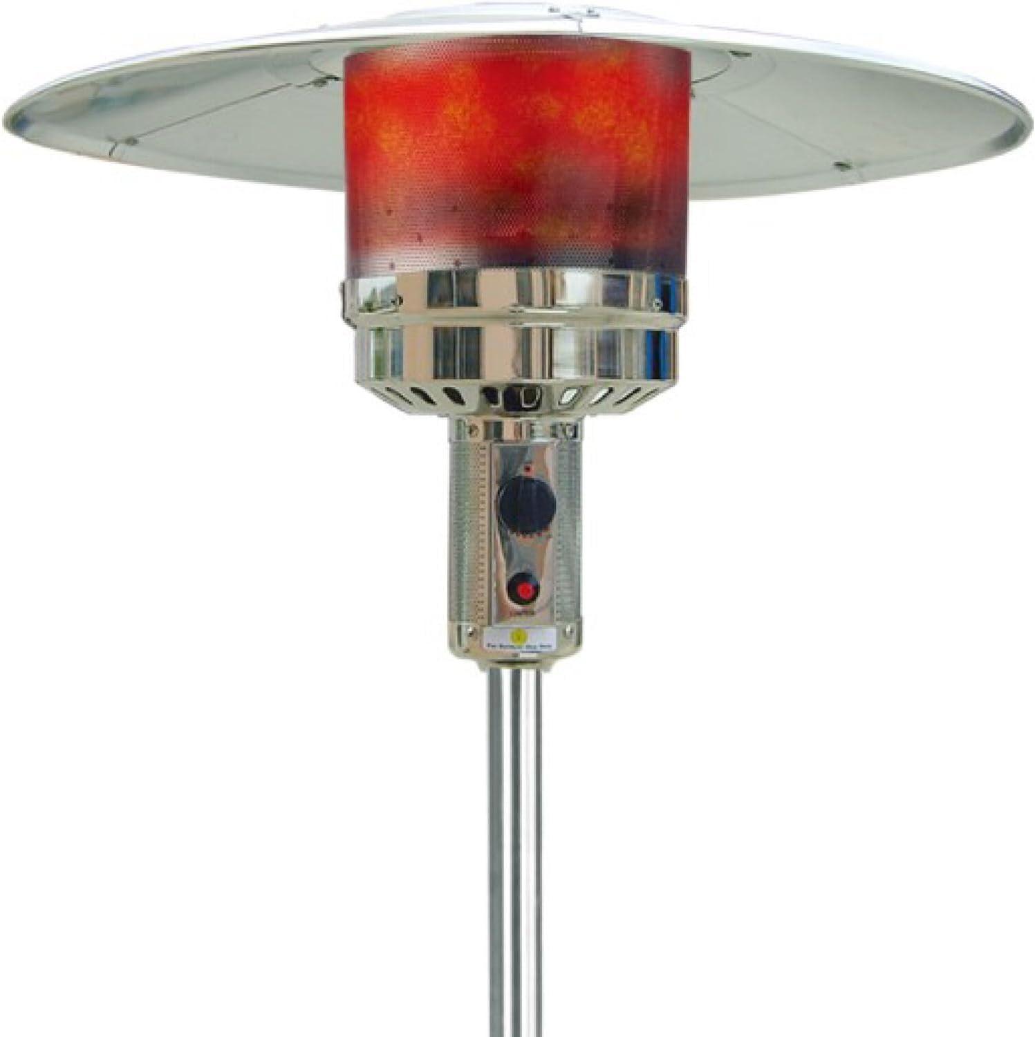 Hanover 7-Ft. 48,000 BTU Steel Propane Patio Heater in Bronze, Umbrella Style Gas Outdoor Heater for Deck or Patio, H001BR