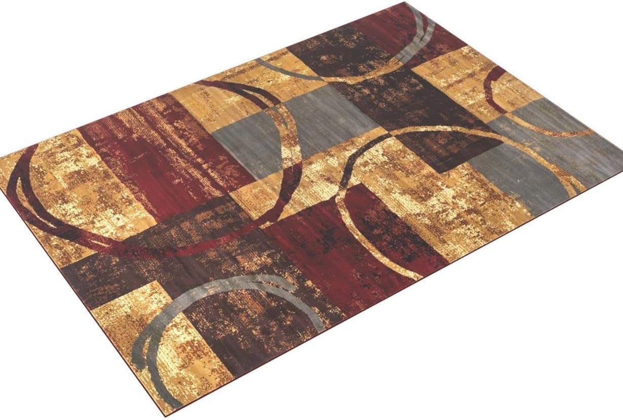 Unique Loom Barista Collection Area Rug - Kouillou (10' x 14' 1" Rectangle Multi/Brown)