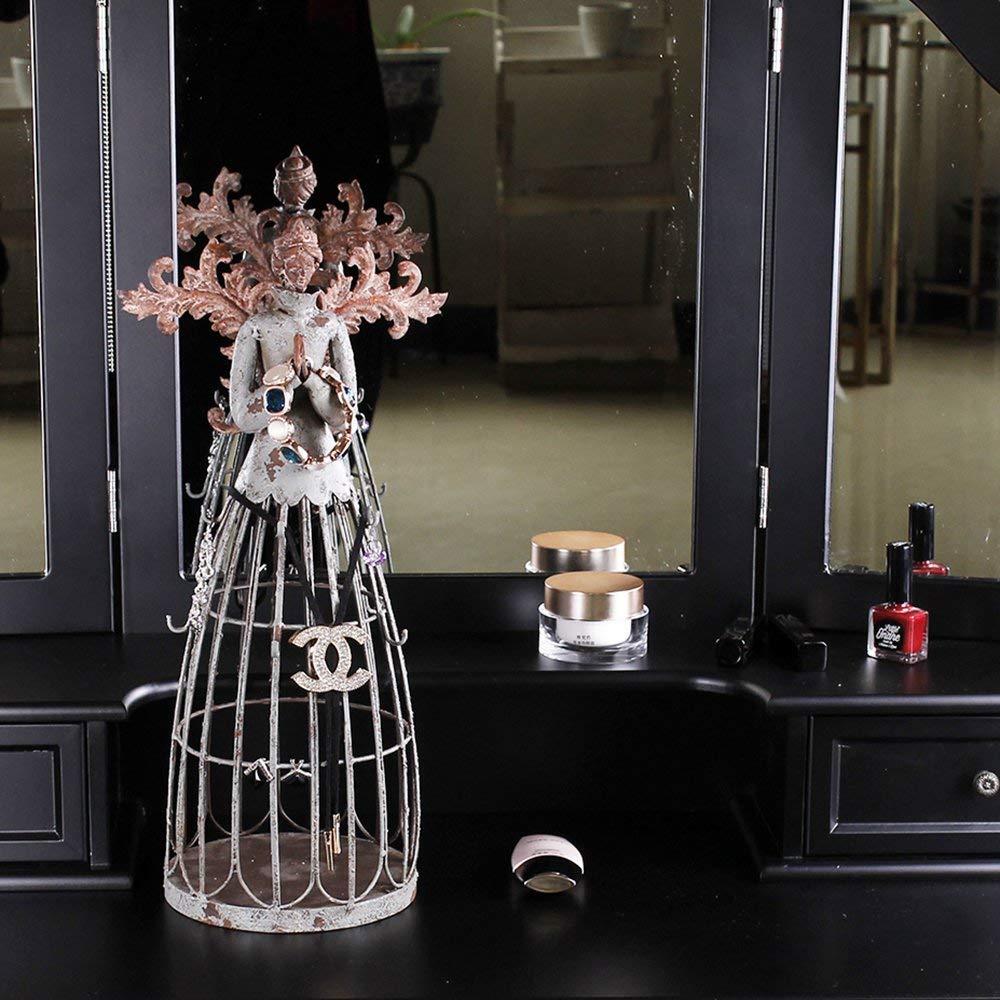 Morning View Metal Praying Angel Garden Statue Decor for Yard Art Outdoor Standing Large Angel Decorations Antique Patio Patio Lawn Holiday Christmas 18 Inches Tall