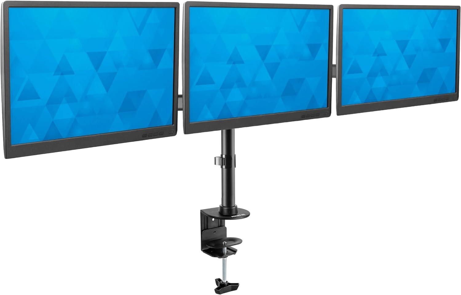 Mount-it Mount-It Full Motion Triple Monitor Mount 3 Screen Desk Stand Fits 13 - 27 in. Computer Monitors