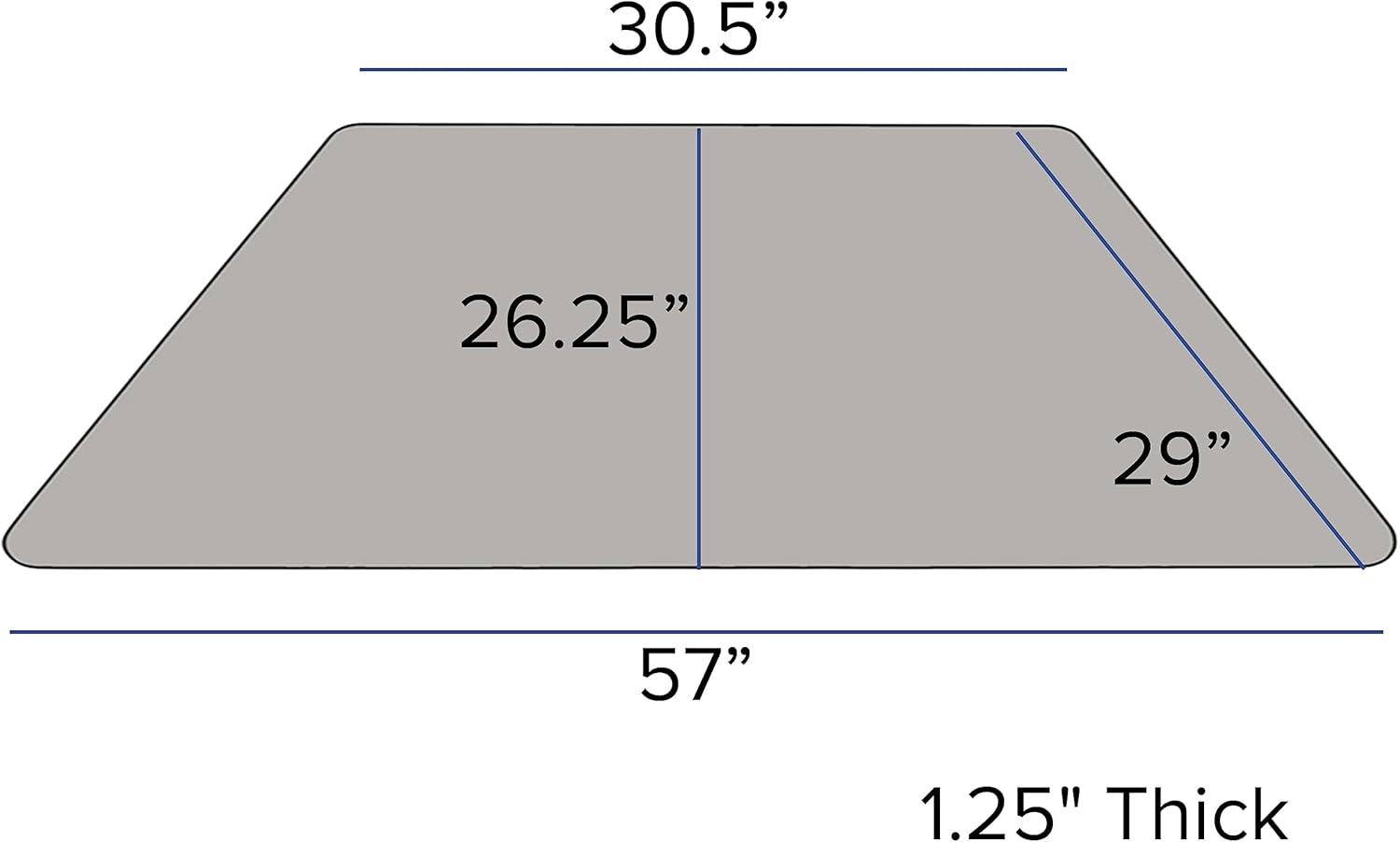 Versatile Grey Laminate Trapezoid Activity Table with Adjustable Legs