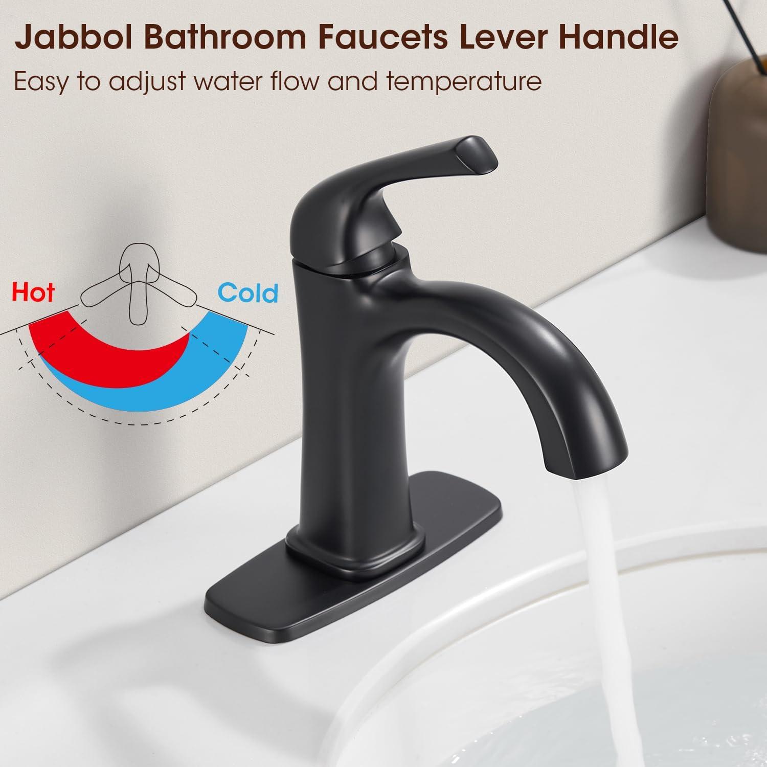 Arvo Single Hole Bathroom Faucet with Drain Assembly, Single Handle Bathroom Sink Faucet