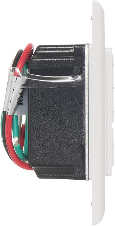 5-Minute to 4-Hour Indoor in-Wall Countdown Digital Lighting and Appliance Timer, White