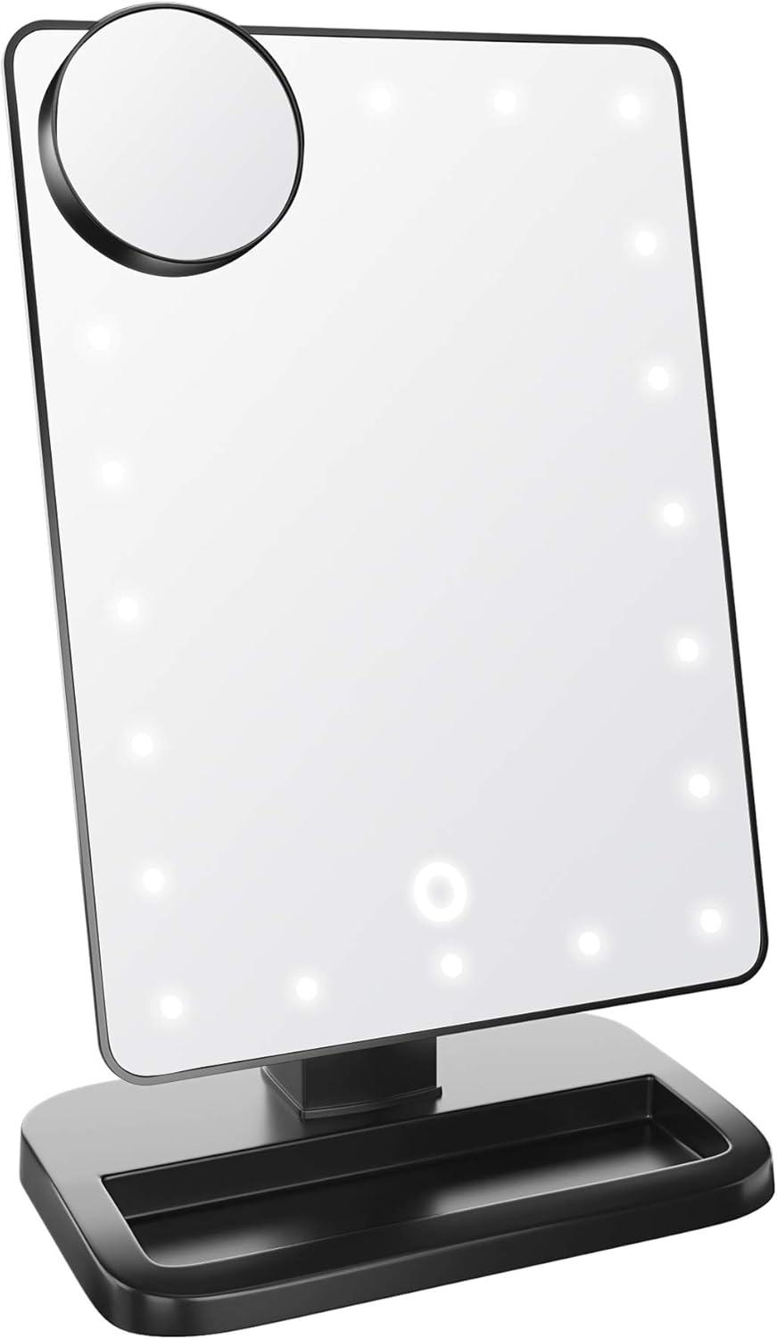 Impressions Vanity Touch XL Dimmable LED Makeup Mirror with Bluetooth Black