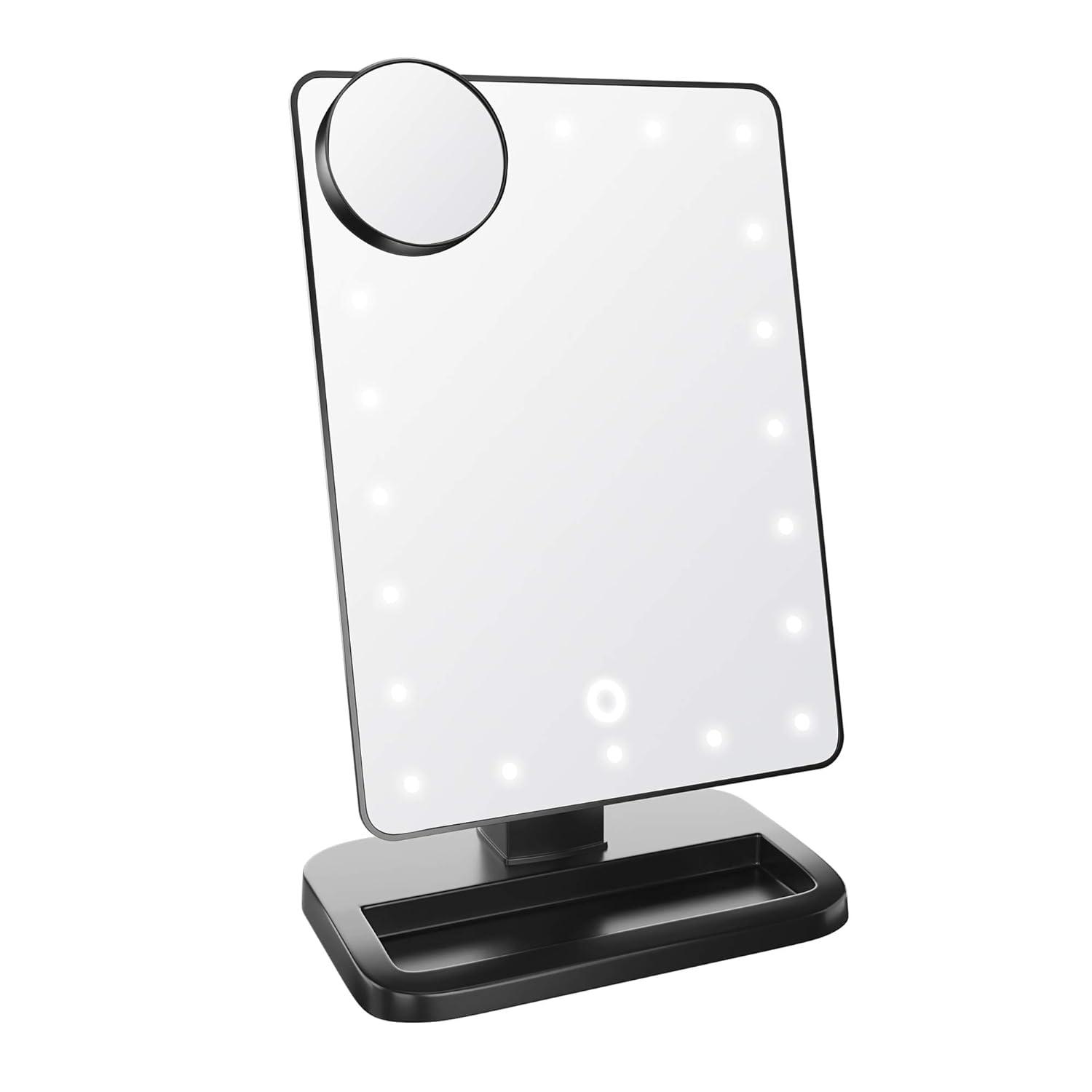 Impressions Vanity Touch XL Dimmable LED Makeup Mirror with Bluetooth Black