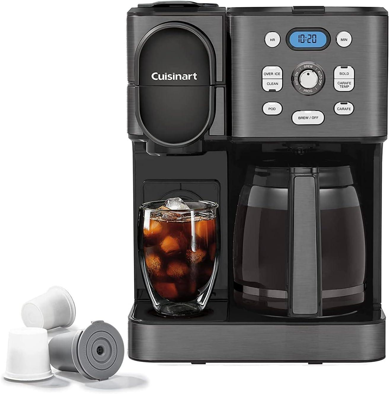 Cuisinart Coffee Center 2-in-1 Coffeemaker, 12-Cup Glass Carafe, Automatic Hot & Iced Coffee Maker, Single Server Brewer