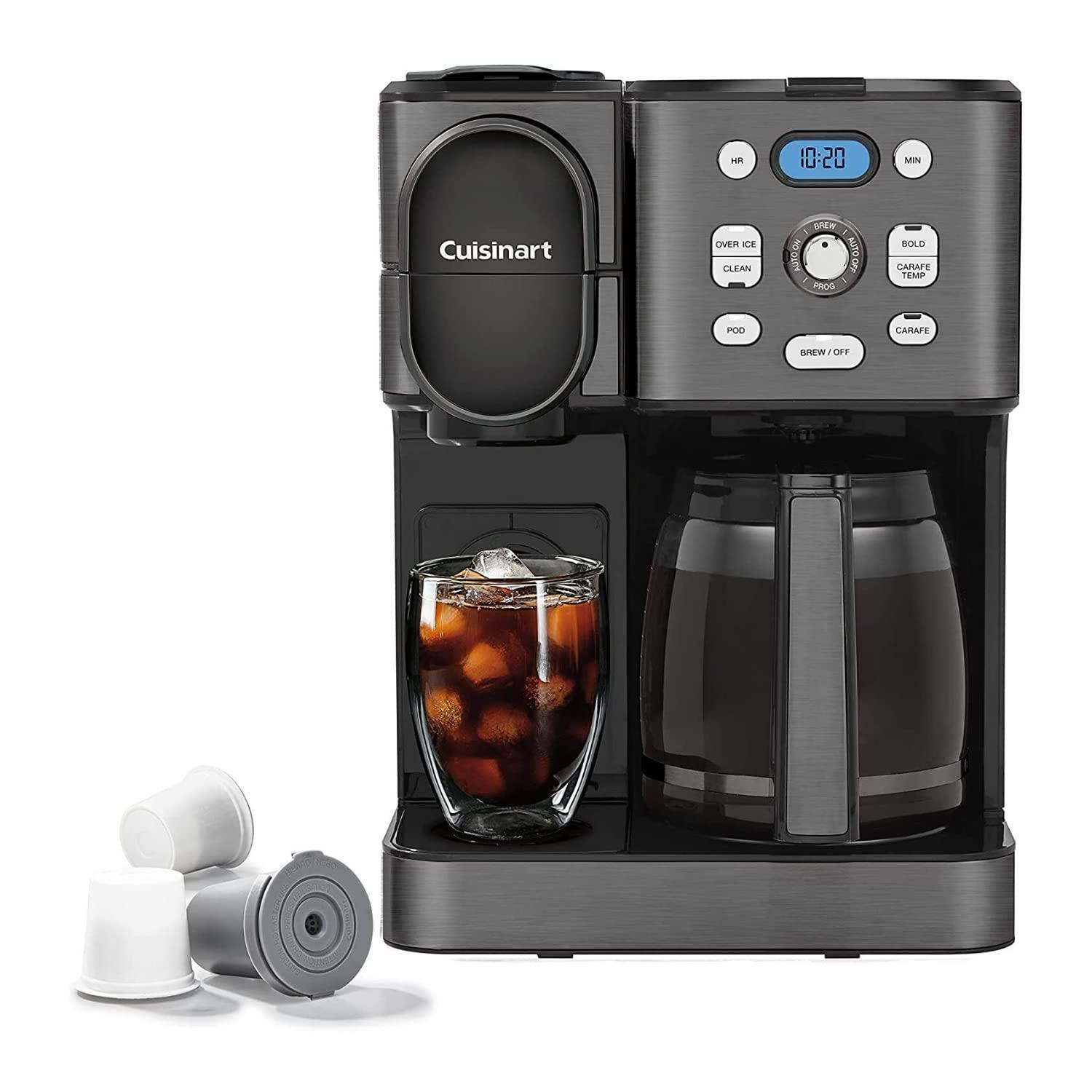 Cuisinart ® Coffee Center ® Black Stainless Steel 12-Cup Coffee Maker and Single Brewer